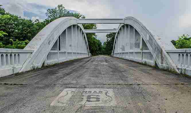 Original Route 66 Marsh Arch Bridge