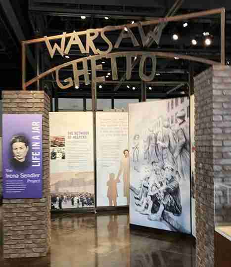 Warsaw Ghetto gate in Lowell Milken Center