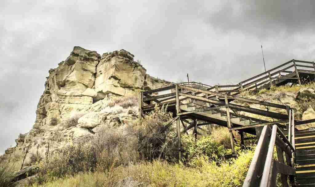 Stairs on Pompeys Pillar, Montana