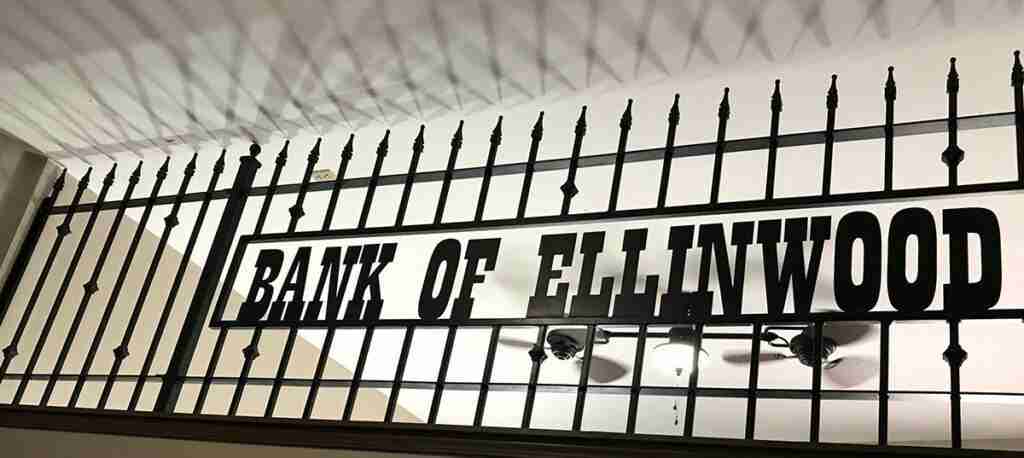 Bank of Ellinwood sign