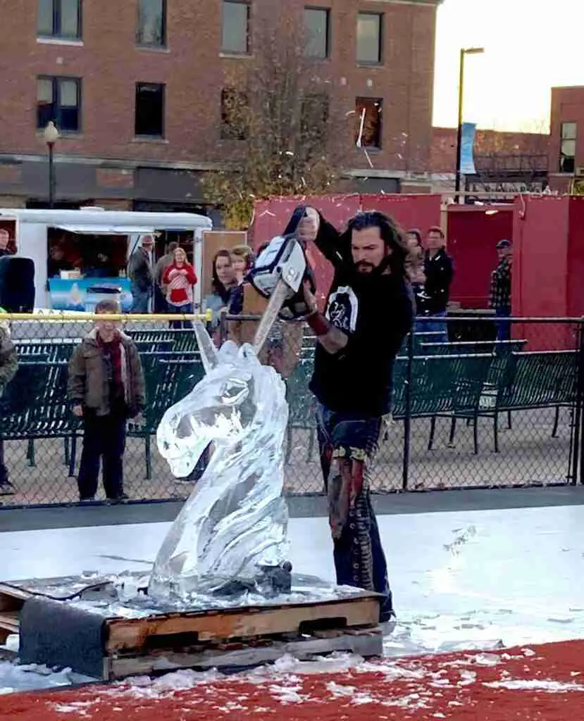 Ice carver in Great Bend