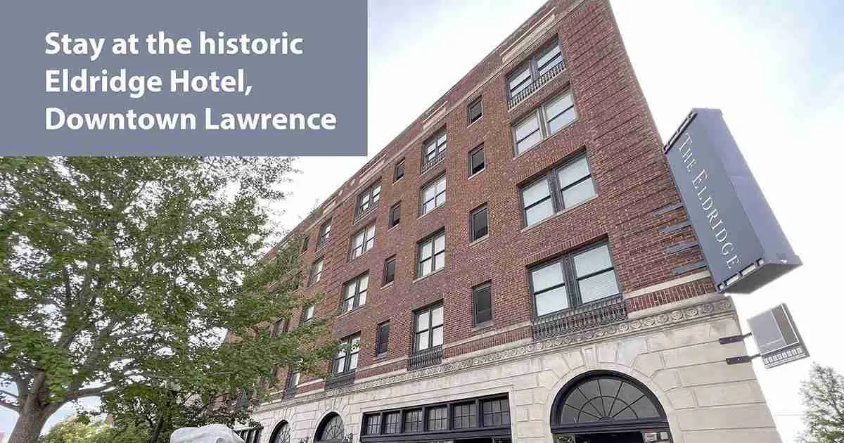 Stay at the historic Eldridge Hotel Lawrence Kansas Roxie on